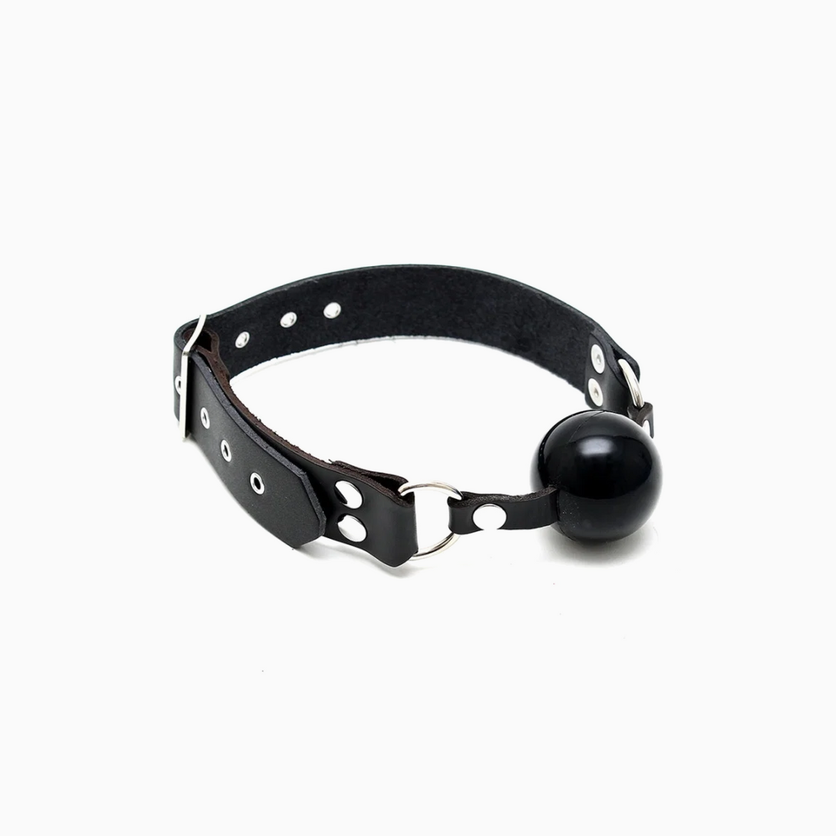 Rimba leather ball gag with silicone ball
